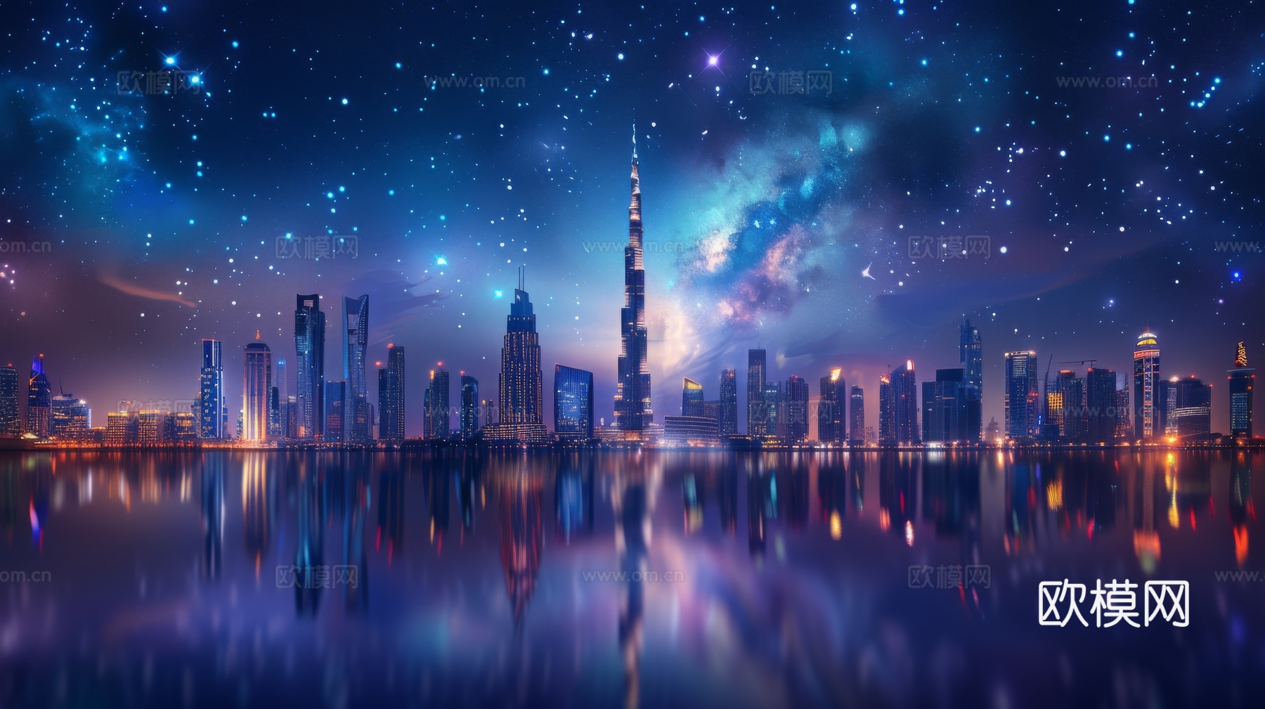 傍晚城市建筑都市风景