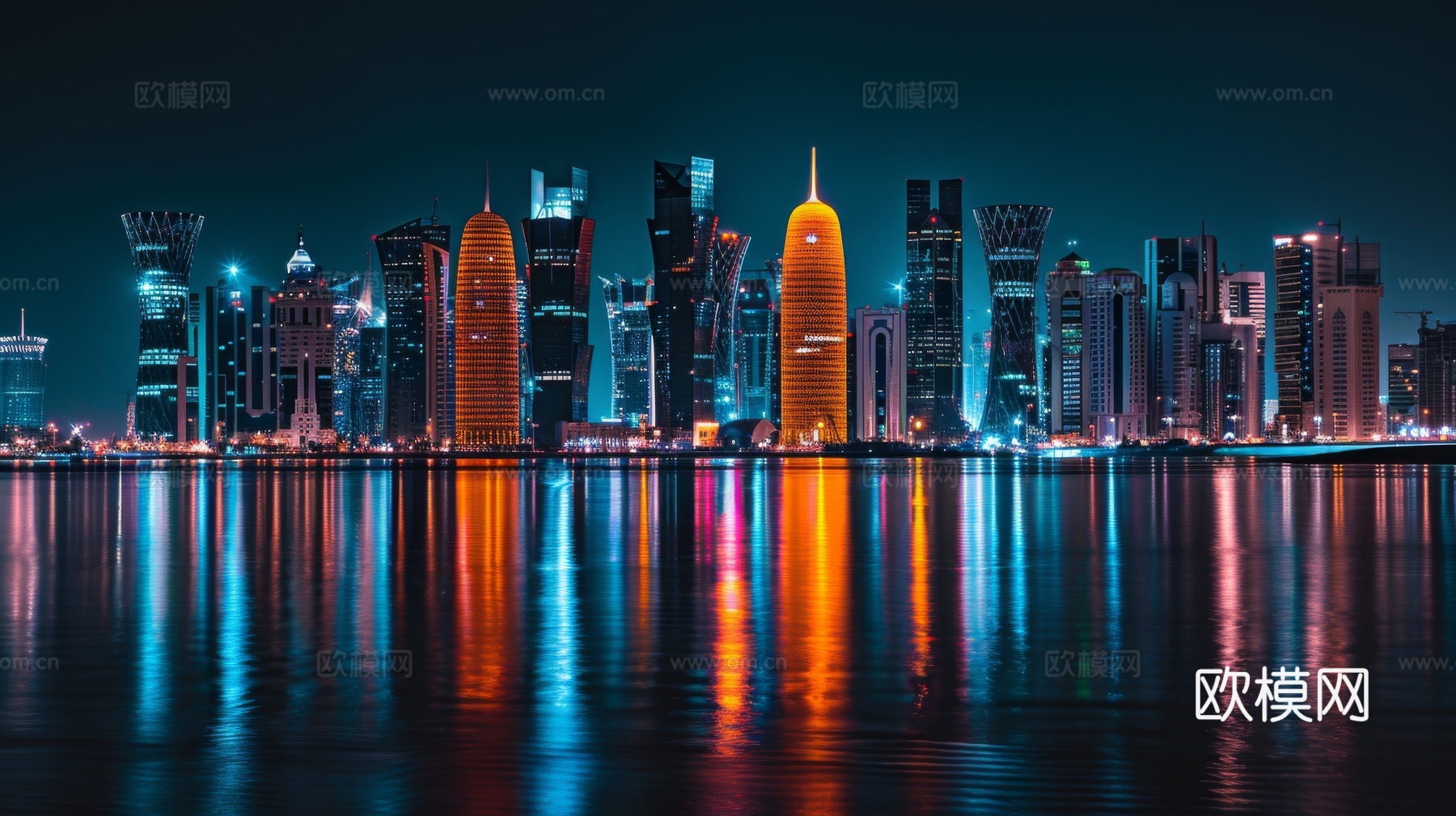 傍晚城市建筑都市风景
