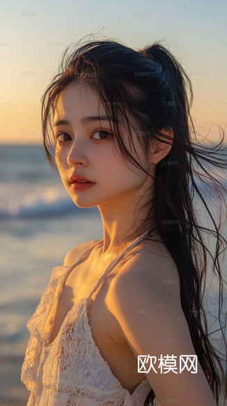 美女人物肖像挂画装饰画下载(渲染图6)