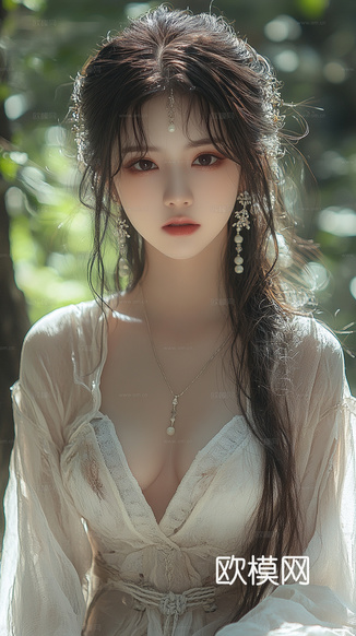 美女人物肖像挂画装饰画下载(渲染图8)