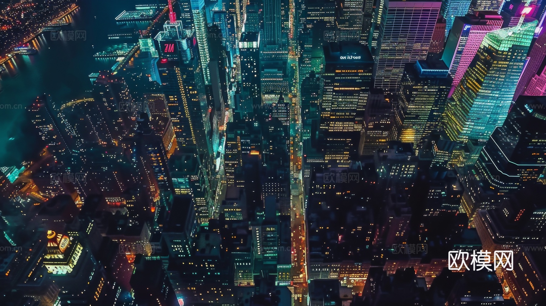 傍晚城市建筑都市风景
