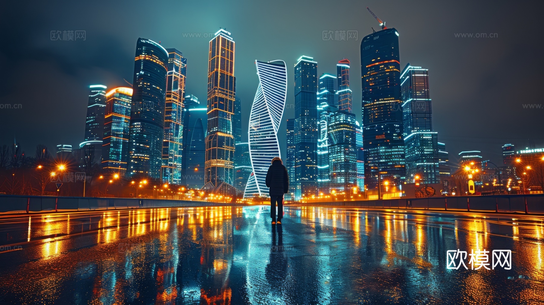 傍晚城市建筑都市风景下载（渲染图7）