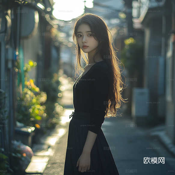 美女人物肖像挂画装饰画下载(渲染图4)