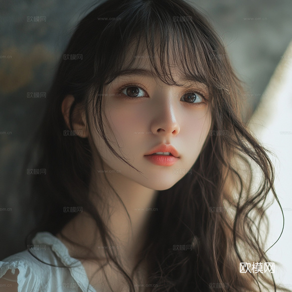 美女人物肖像挂画装饰画下载(渲染图4)