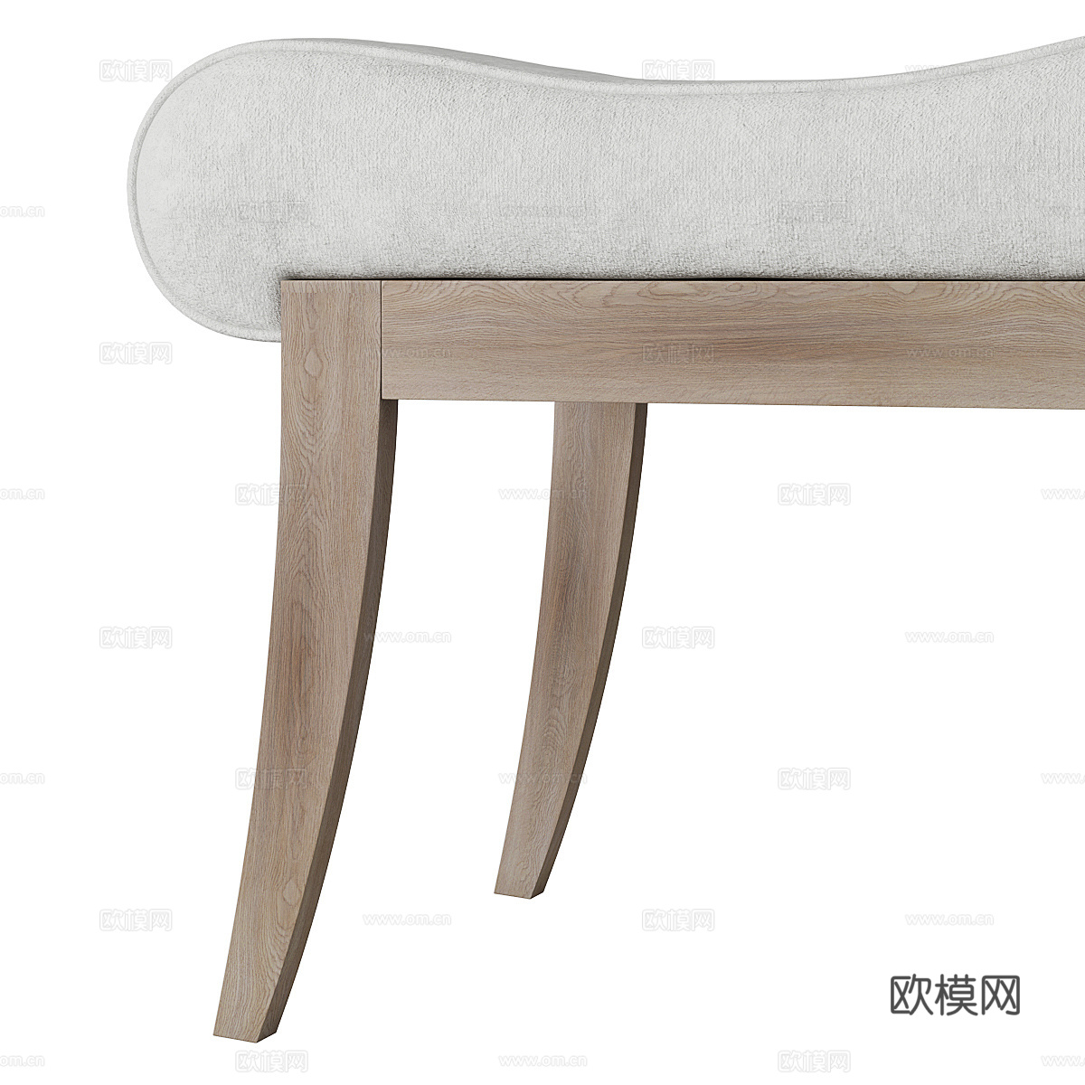 新中式布艺马鞍凳3d模型