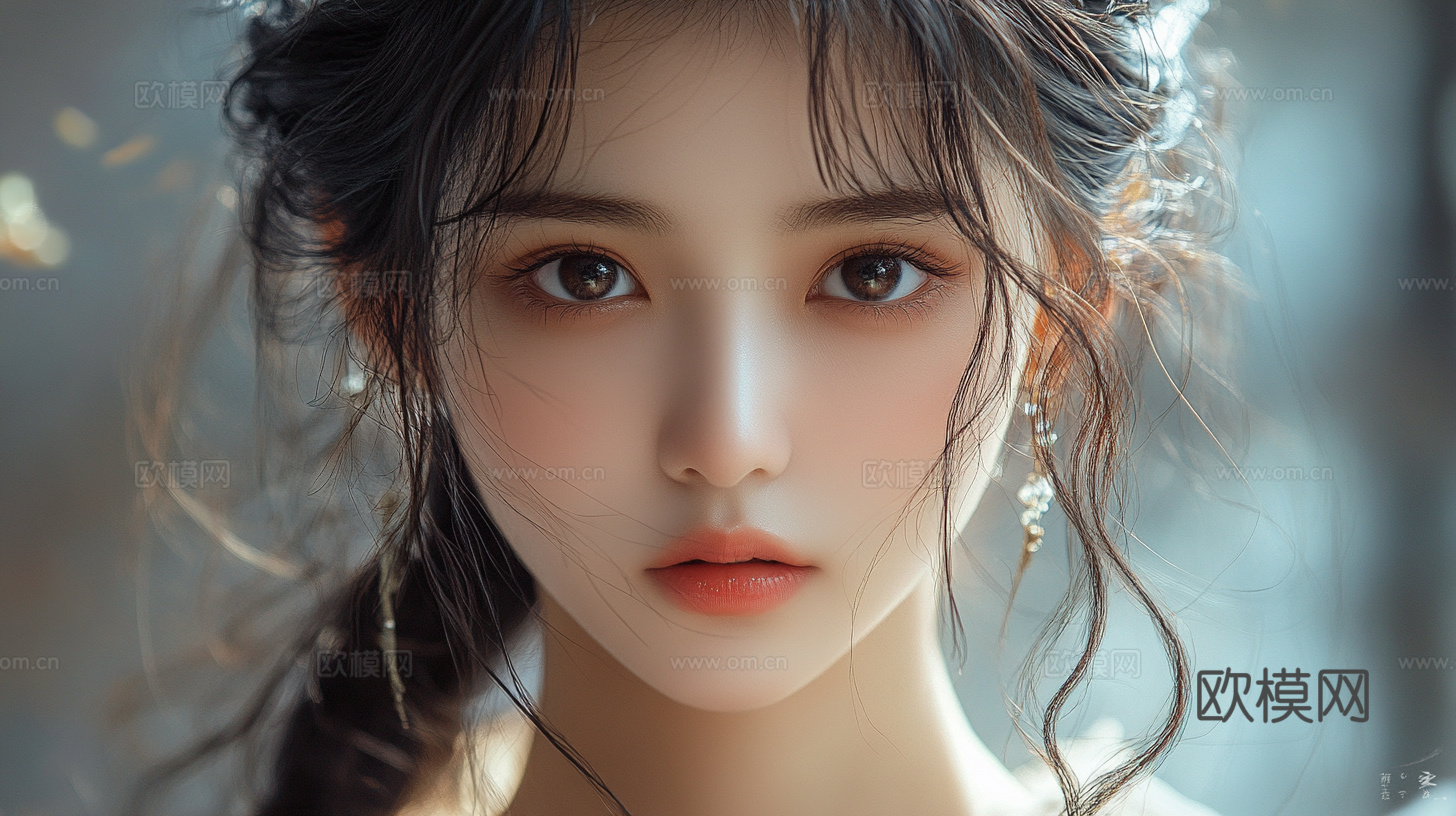 美女人物肖像挂画装饰画