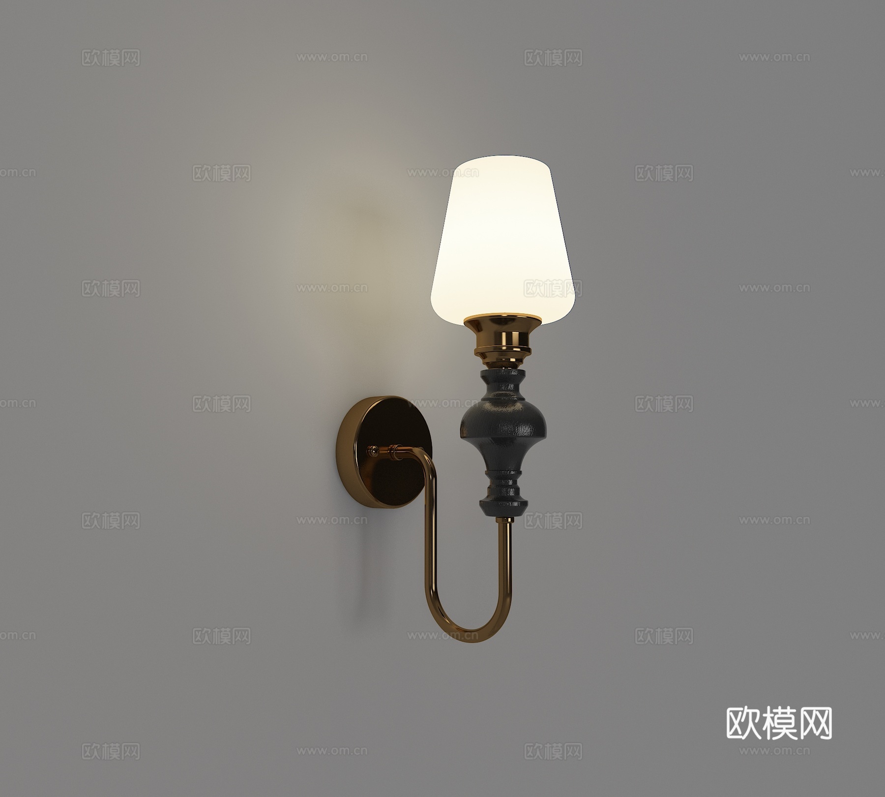 法式复古壁灯3d模型