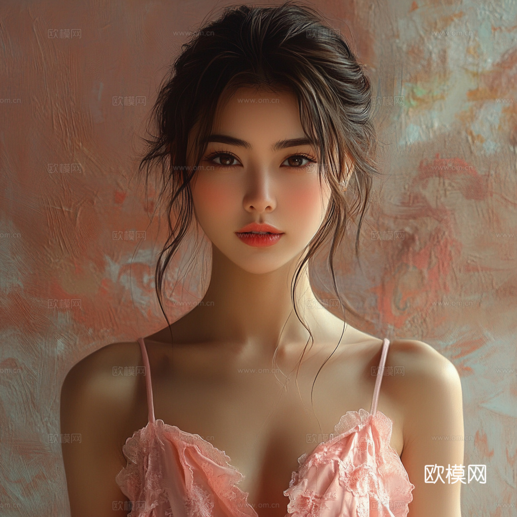美女人物肖像挂画装饰画