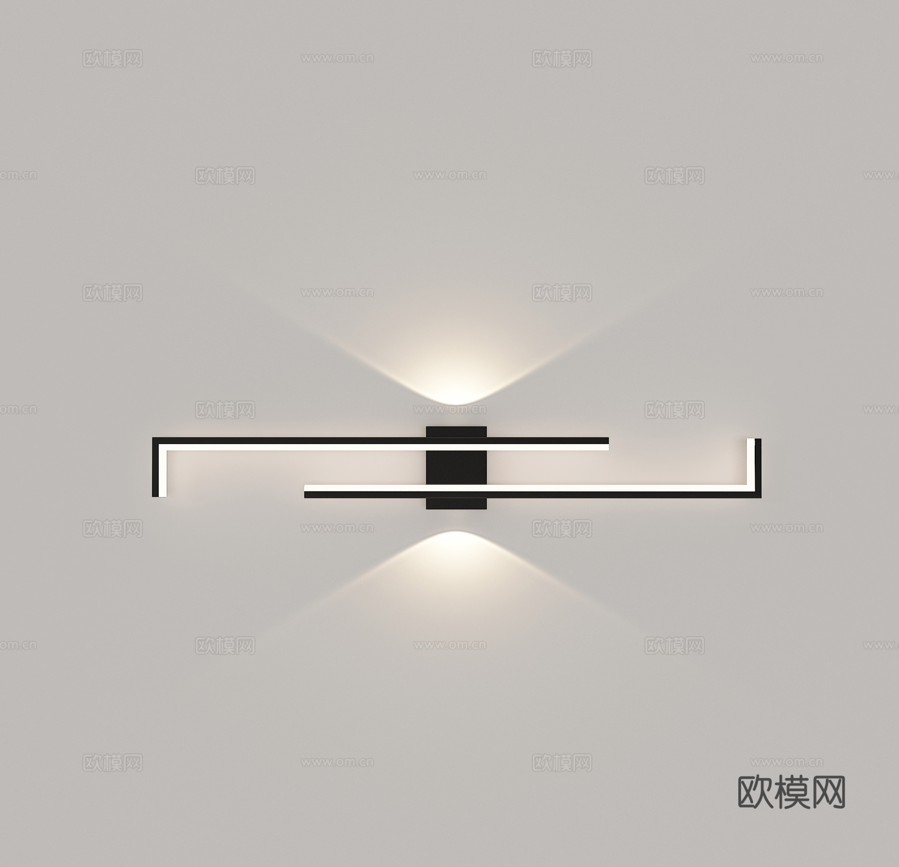 现代极简壁灯3d模型