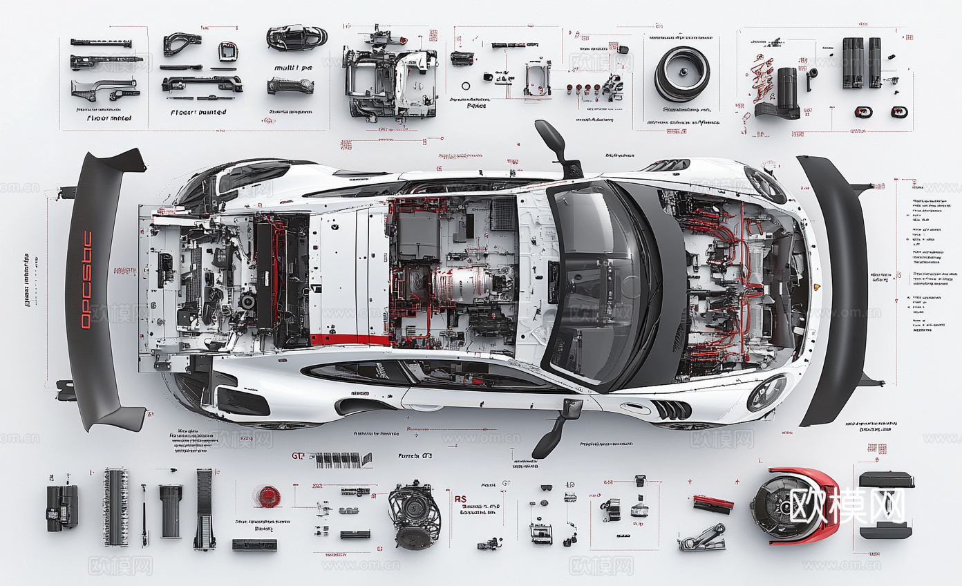 高级跑车赛车壁纸挂画下载（渲染图4）