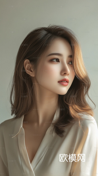 美女人物肖像挂画装饰画下载(渲染图3)