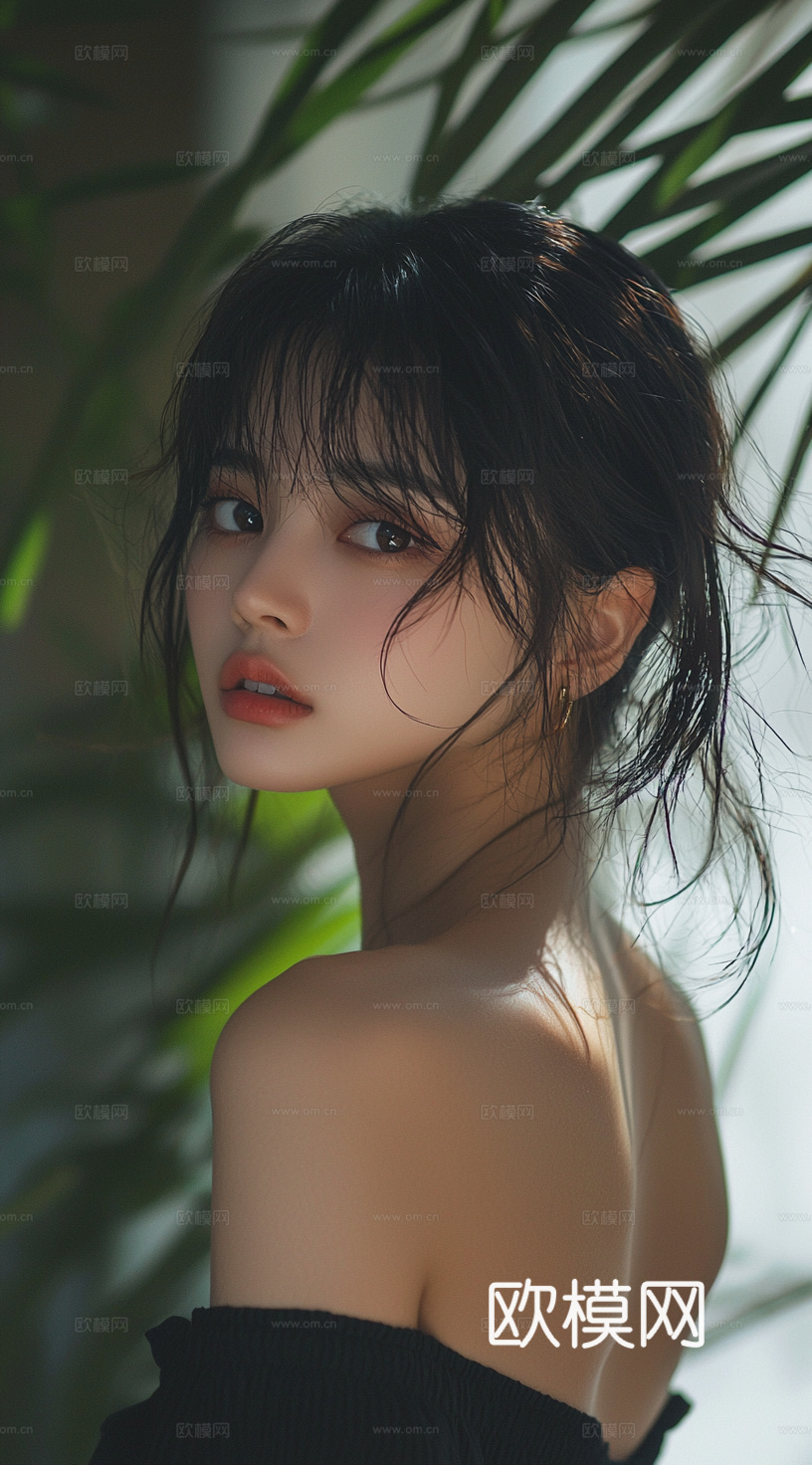 美女人物肖像挂画装饰画