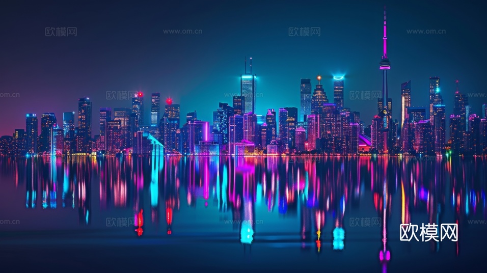 傍晚城市建筑都市風(fēng)景下載(渲染圖8)