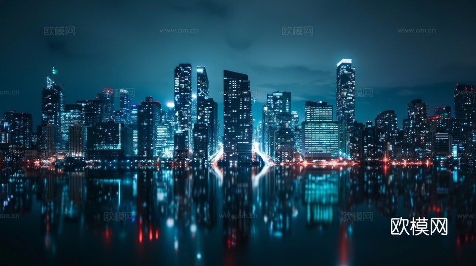 傍晚城市建筑都市風(fēng)景下載(渲染圖2)