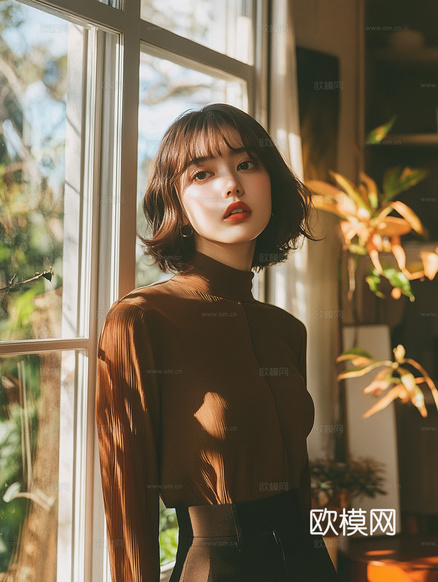 美女人物肖像挂画装饰画下载(渲染图4)