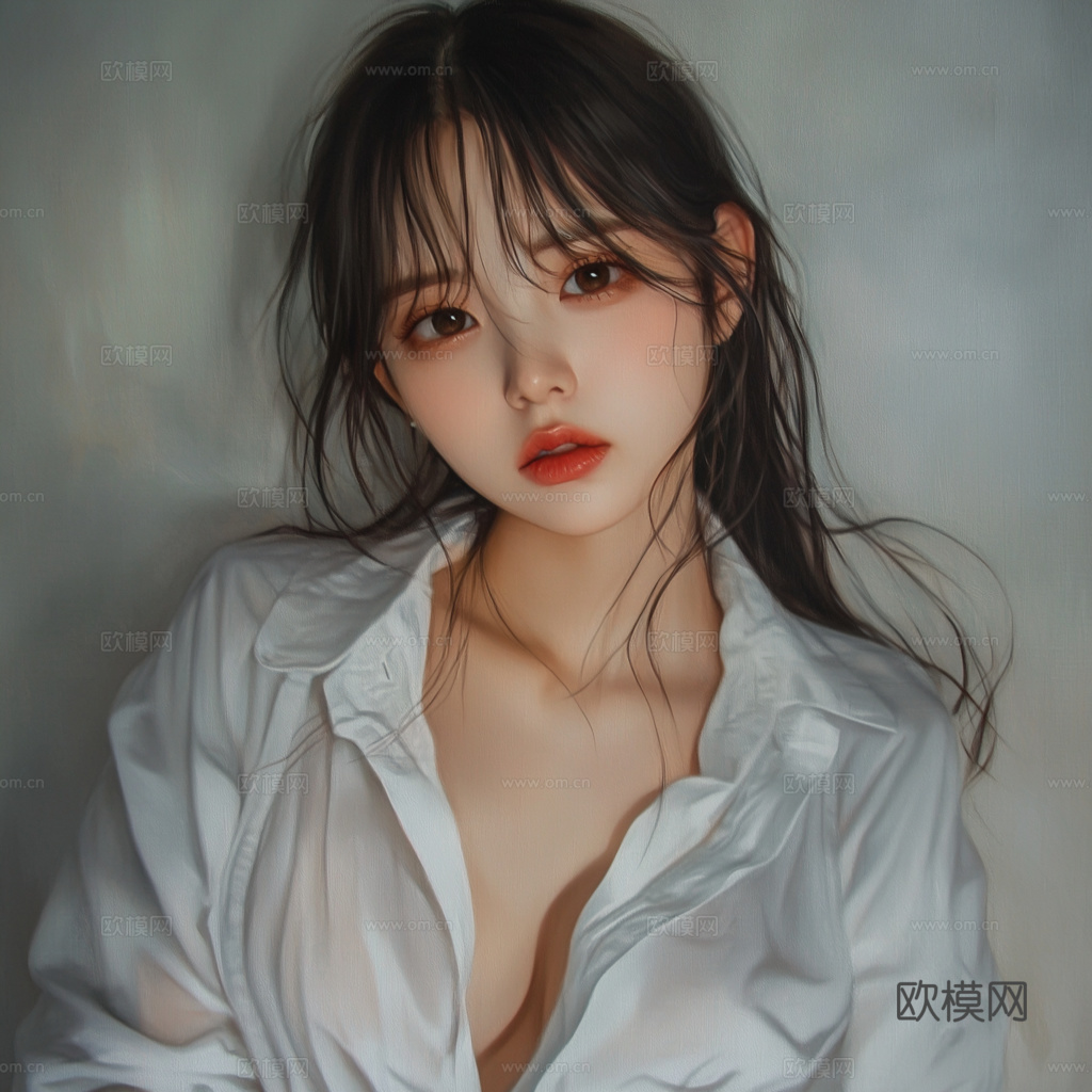 美女人物肖像挂画装饰画