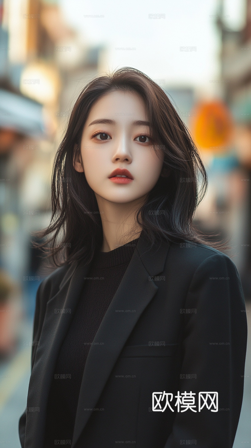 美女人物肖像挂画装饰画下载（渲染图4）