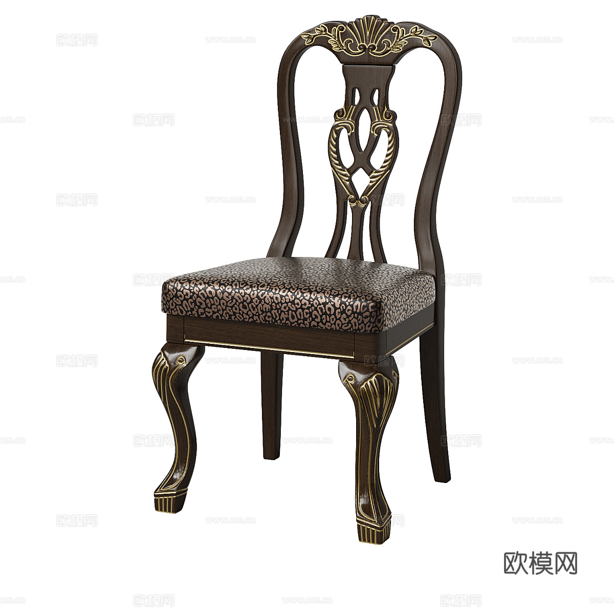 法式古典餐椅3d模型