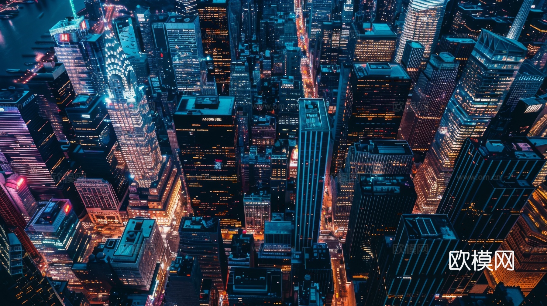 傍晚城市建筑都市风景