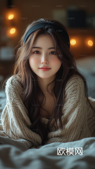 美女人物肖像挂画装饰画下载(渲染图8)