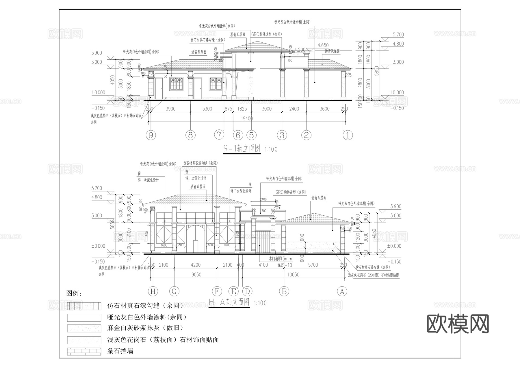 清真寺项目建筑施工图cad施工图