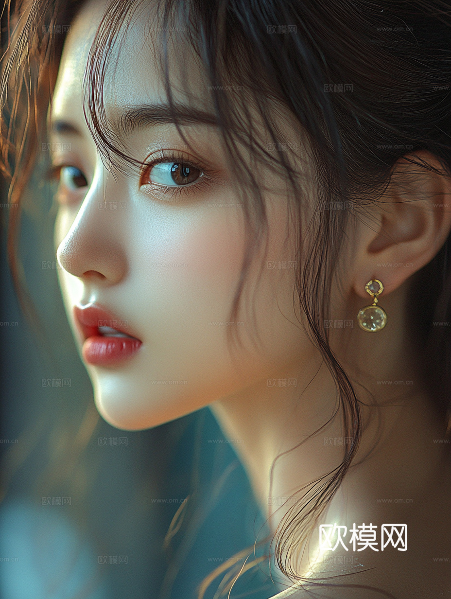 美女人物肖像挂画装饰画