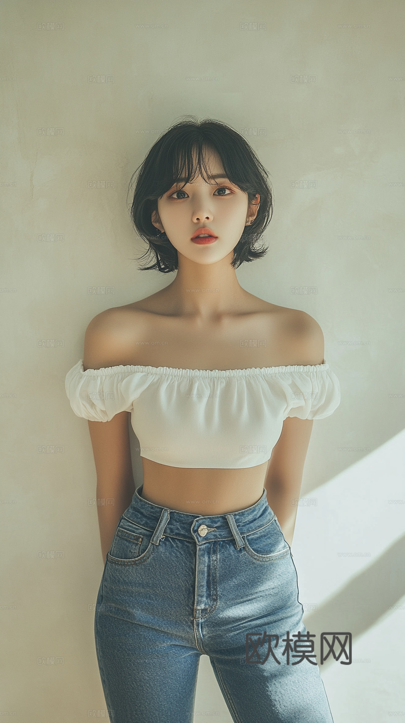 美女人物肖像挂画装饰画下载（渲染图4）