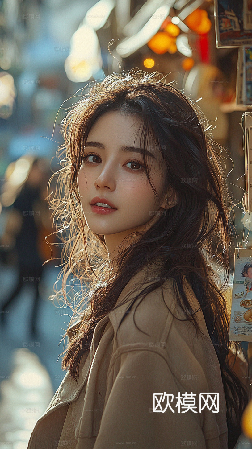 美女人物肖像挂画装饰画