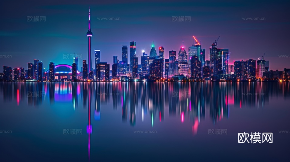 傍晚城市建筑都市風(fēng)景下載(渲染圖4)