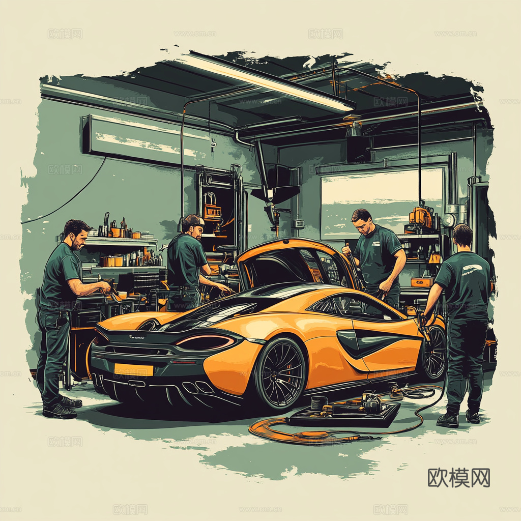 高级跑车赛车壁纸挂画
