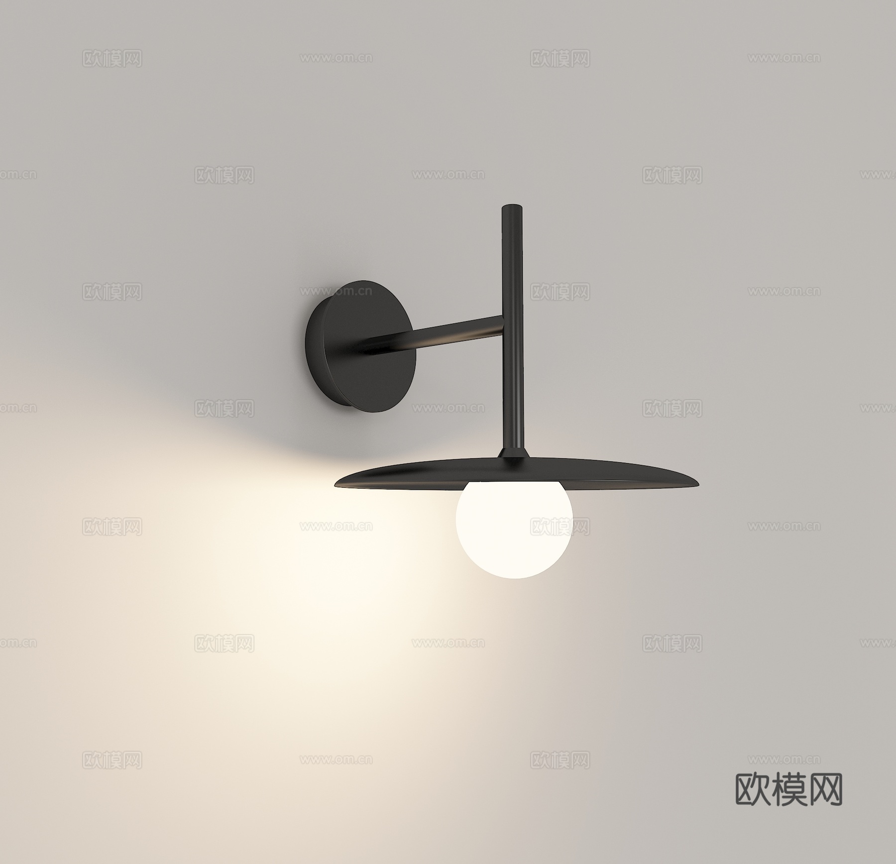 现代极简壁灯3d模型