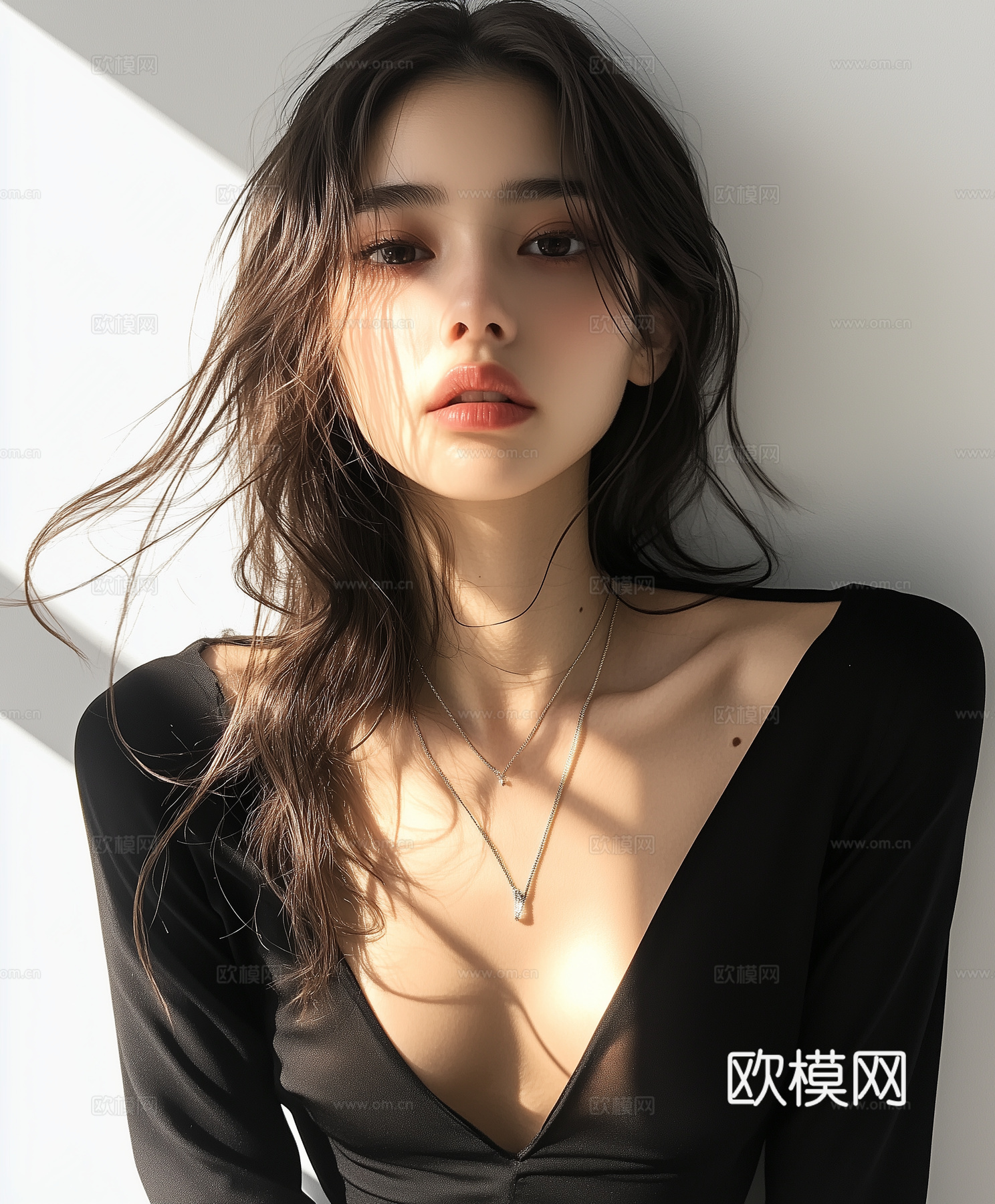 美女人物肖像挂画装饰画下载（渲染图6）