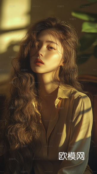 美女人物肖像挂画装饰画下载(渲染图3)