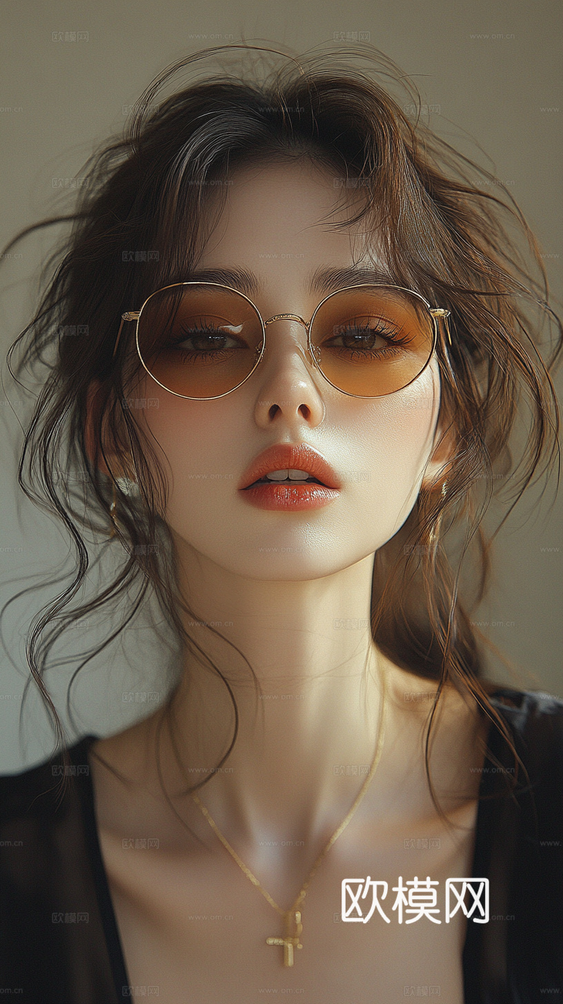美女人物肖像挂画装饰画