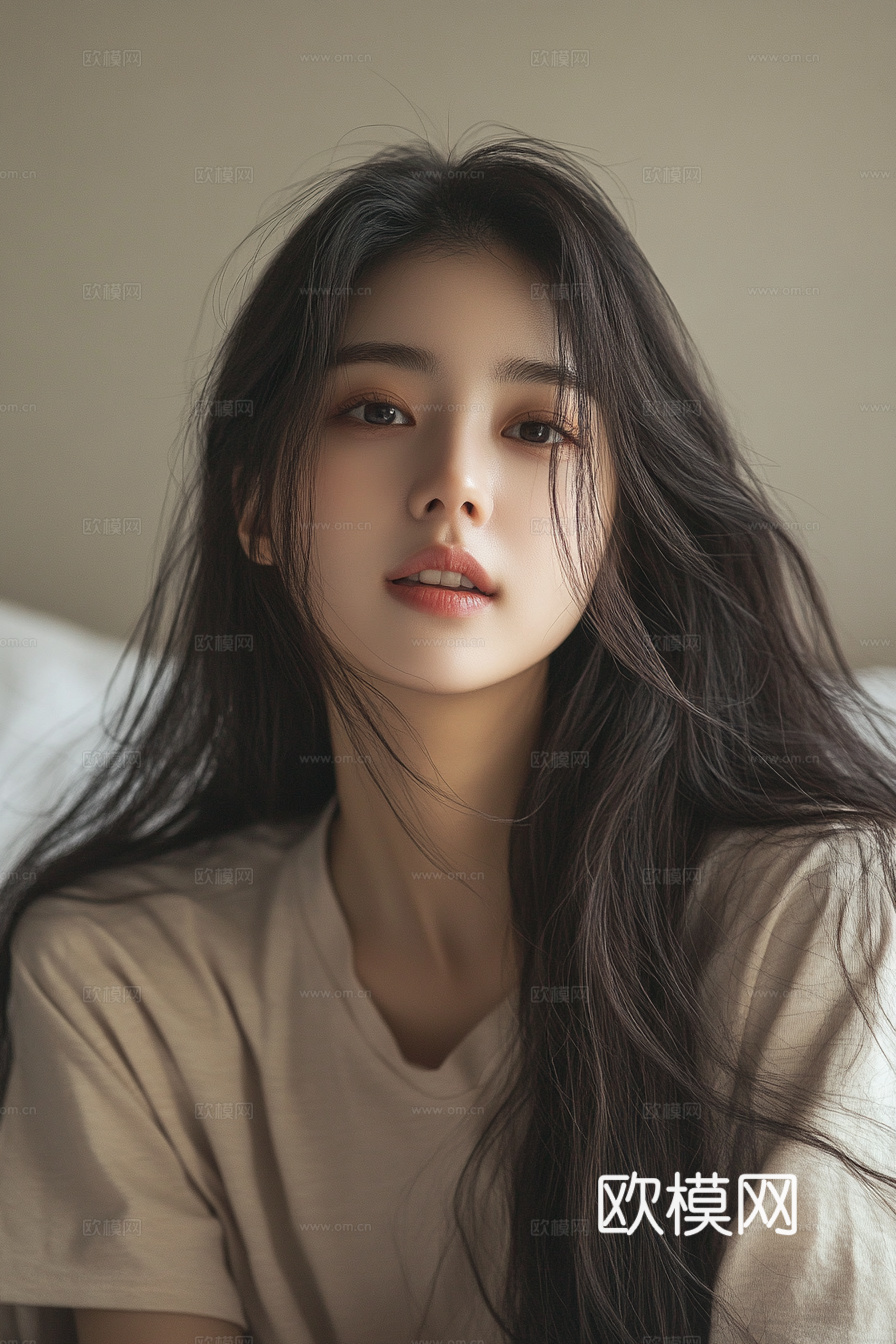 美女人物肖像挂画装饰画下载（渲染图2）