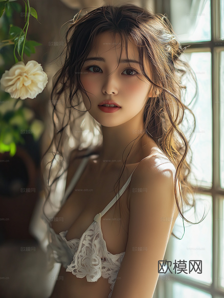 美女人物肖像挂画装饰画下载(渲染图7)
