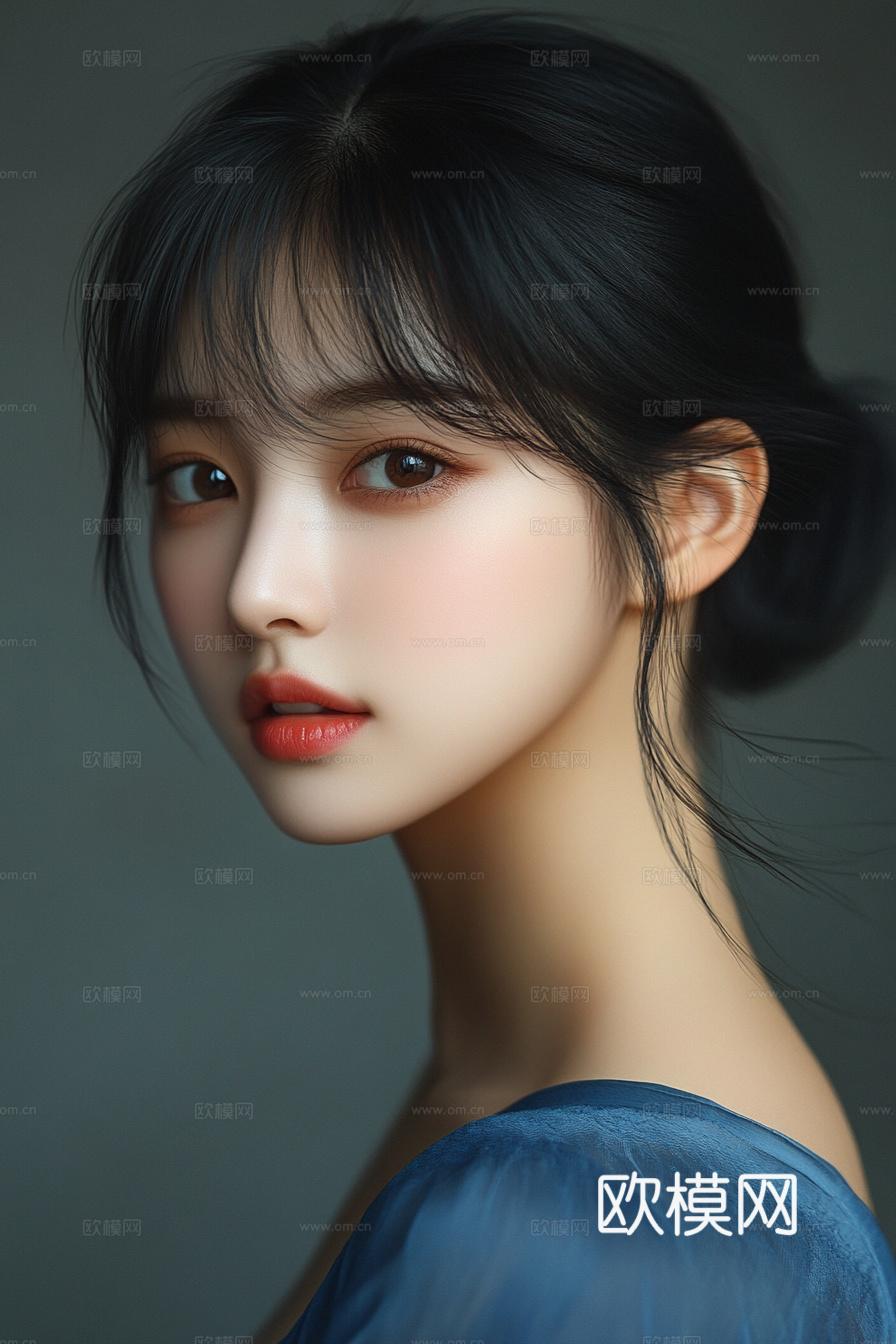美女人物肖像挂画装饰画