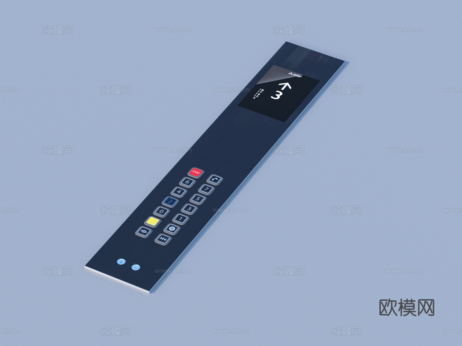 电梯按钮 按键3d模型