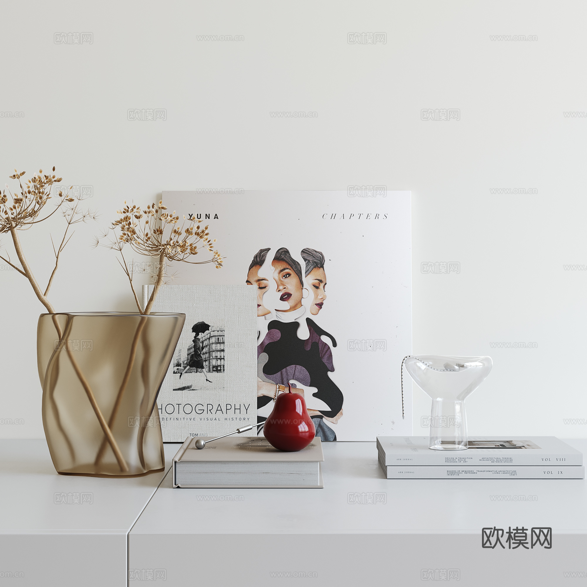 现代花瓶摆件组合su模型