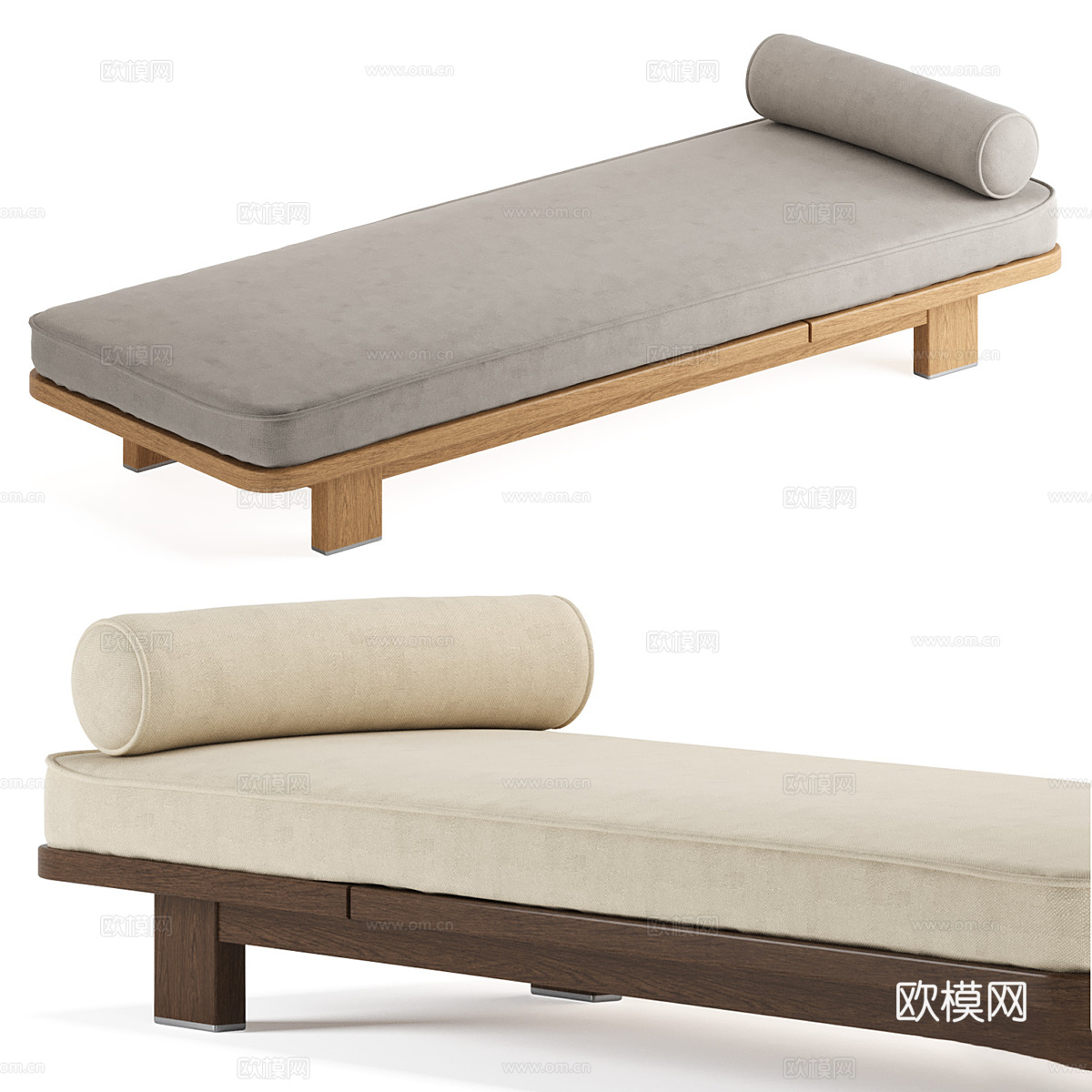 新中式日光浴躺椅3d模型