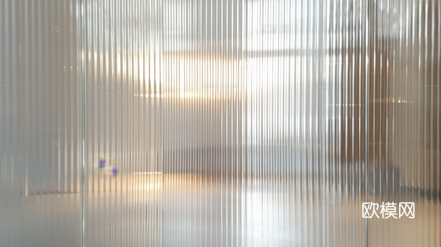 夹丝艺术玻璃幕墙隔断下载（渲染图4）