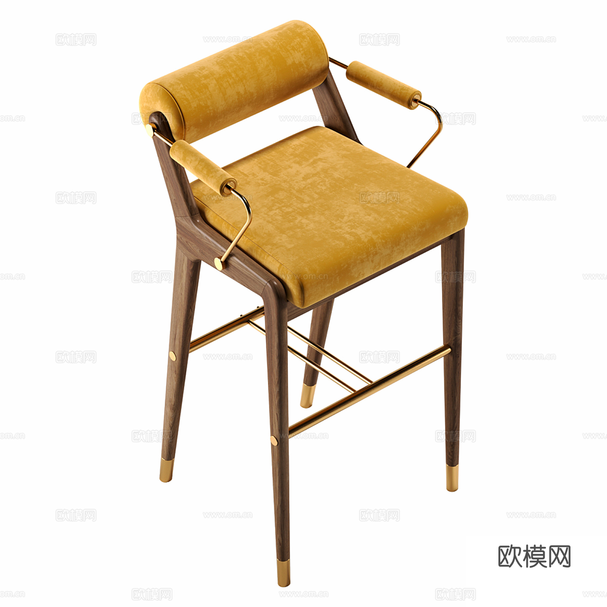 现代轻奢吧椅吧凳3d模型