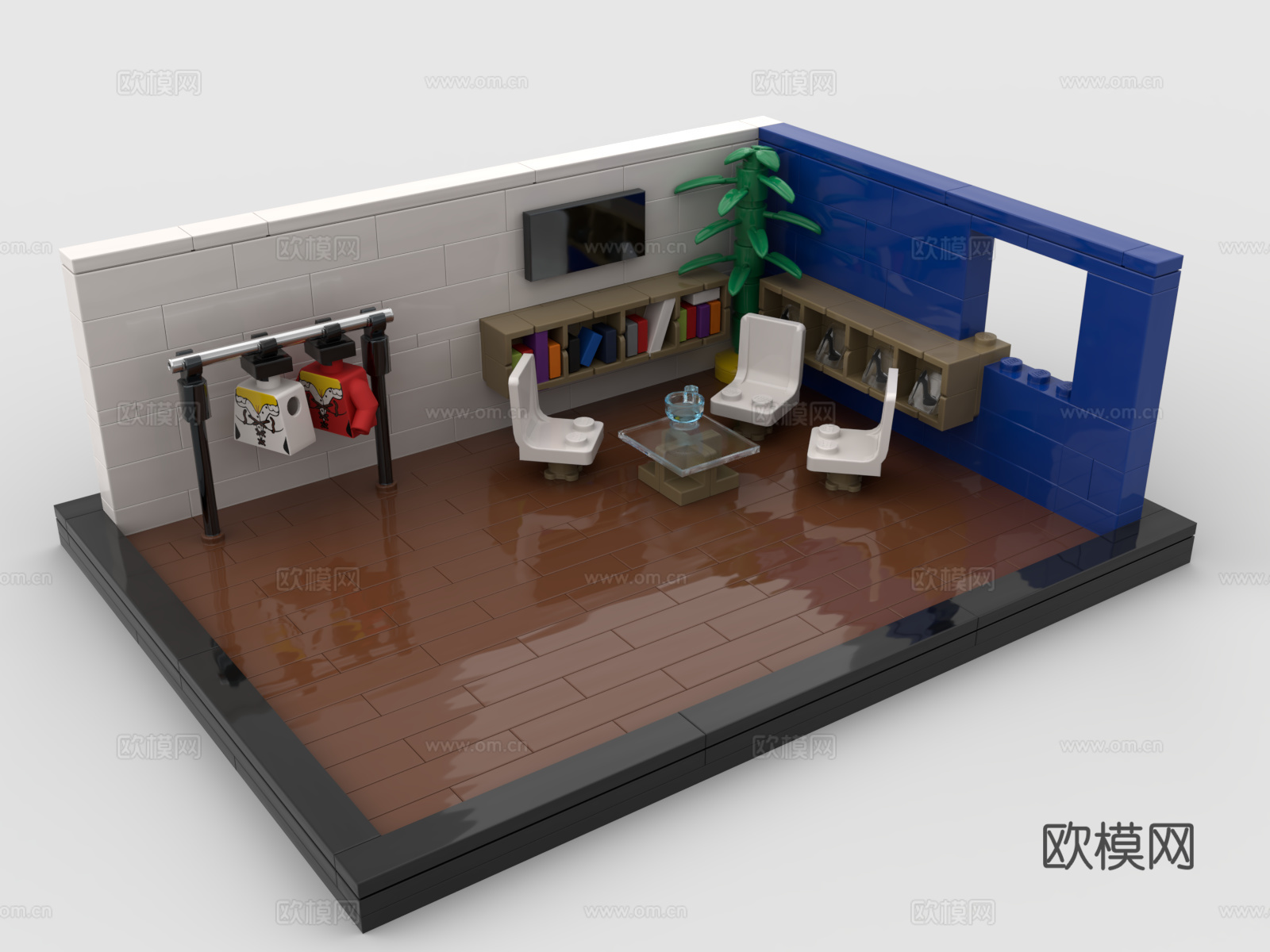 乐高 LEGO 玩具 积木 等候室 休息室3d模型