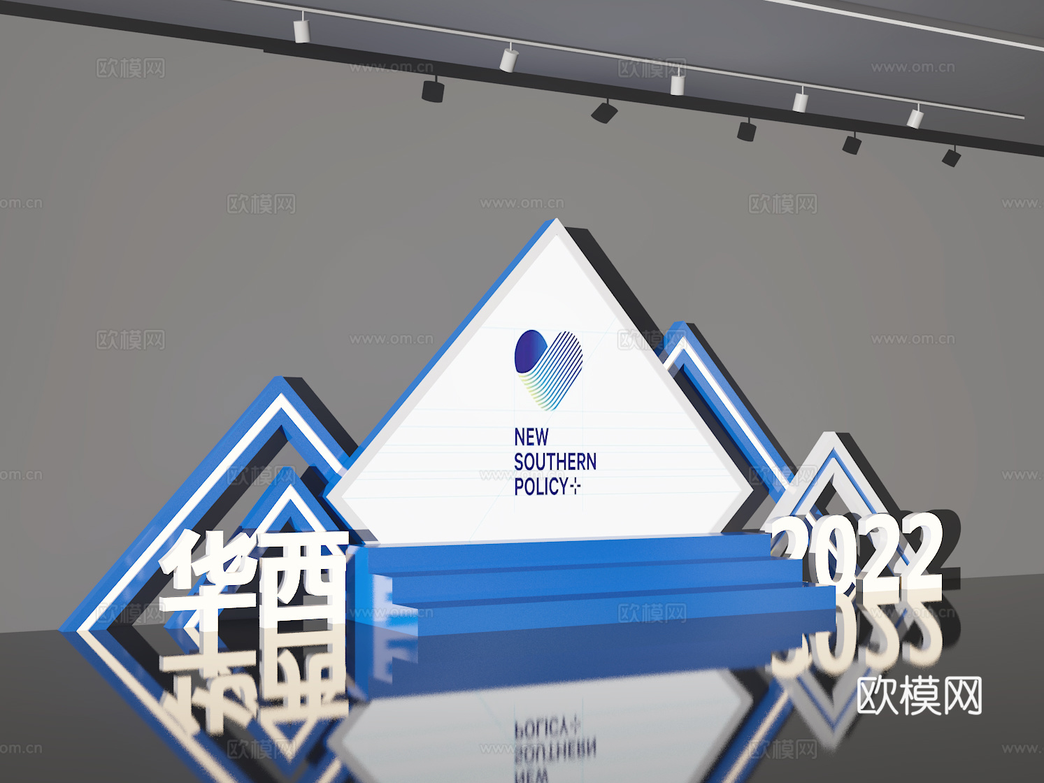 商业墙3d模型