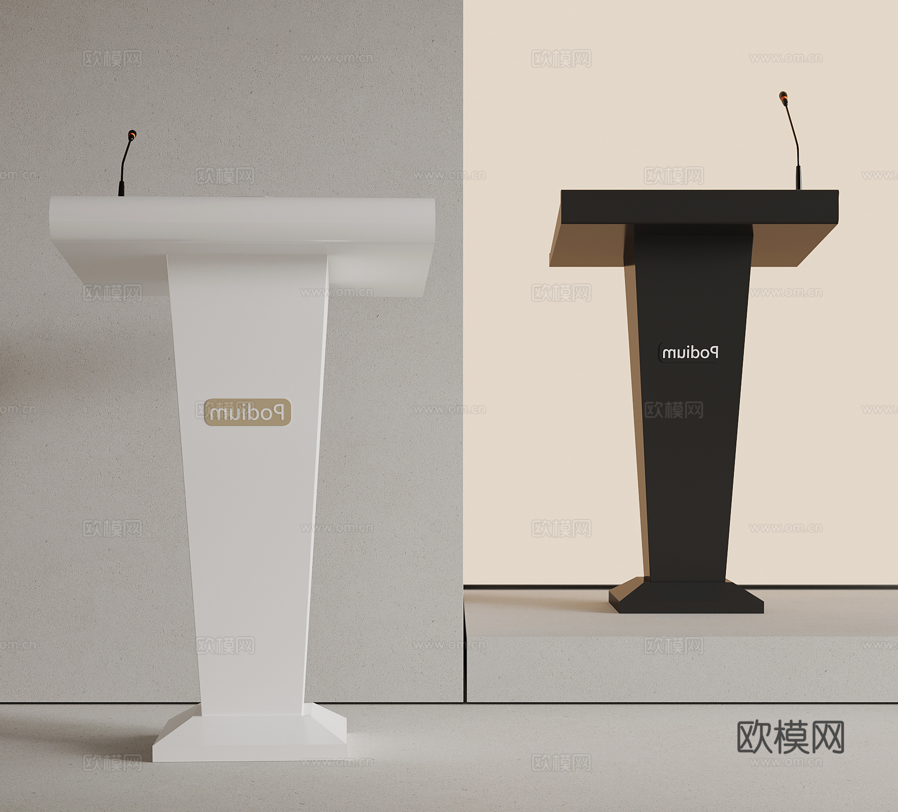 演讲台 现代演讲台3d模型