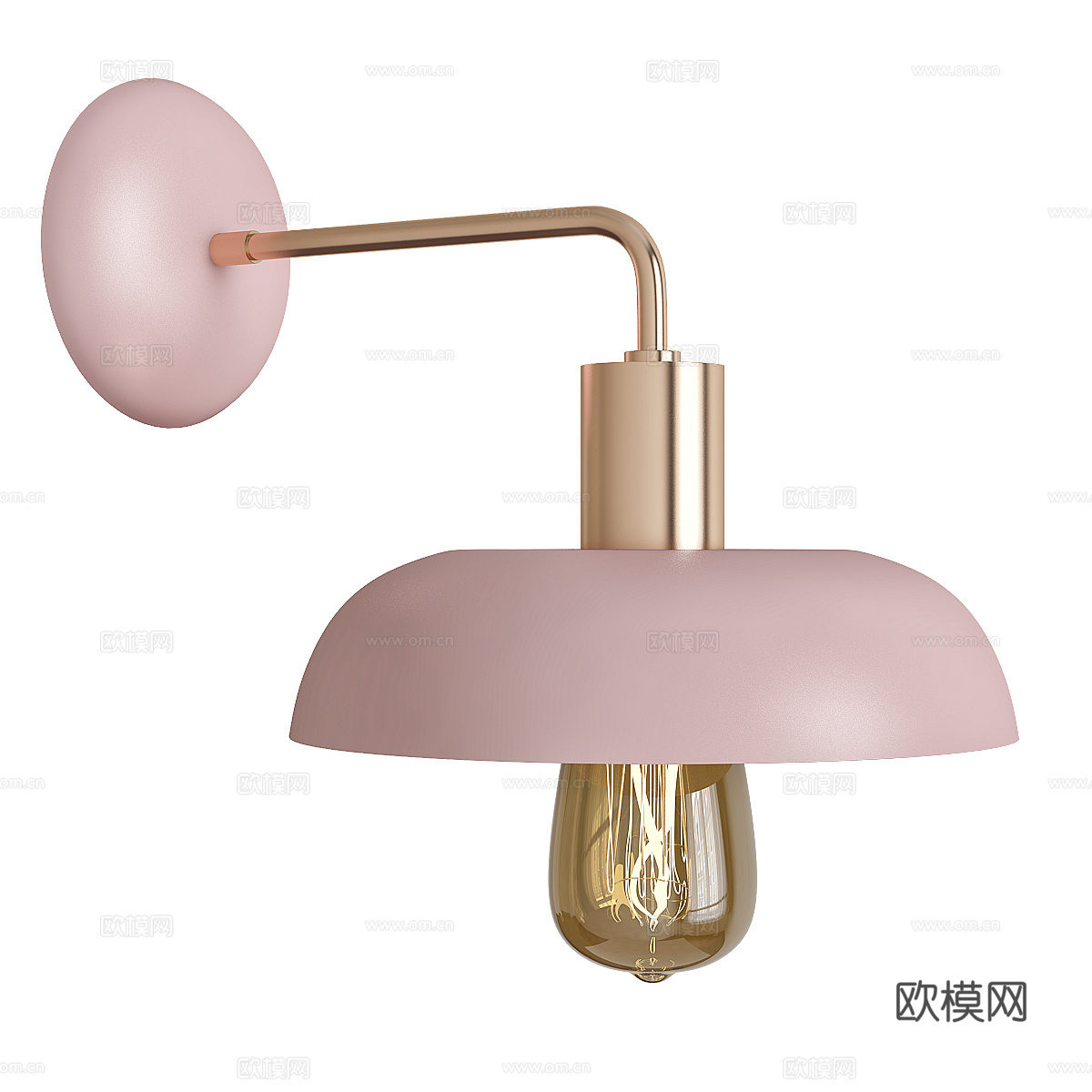 现代轻奢奶油风儿童壁灯3d模型