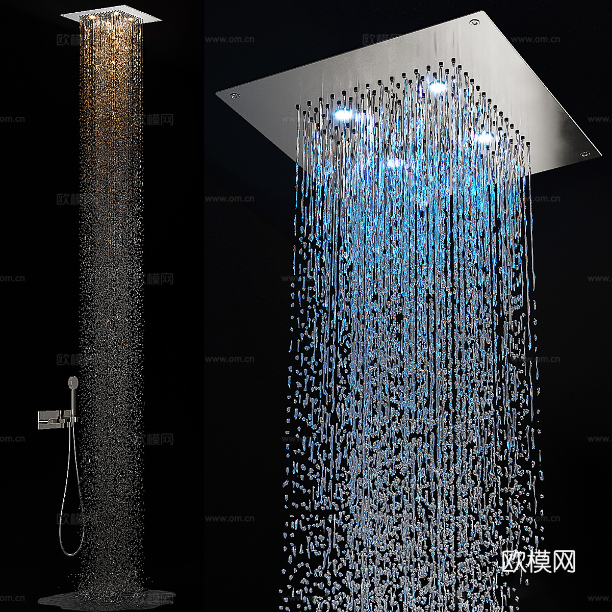 现代意式 Cea 淋浴系统3d模型