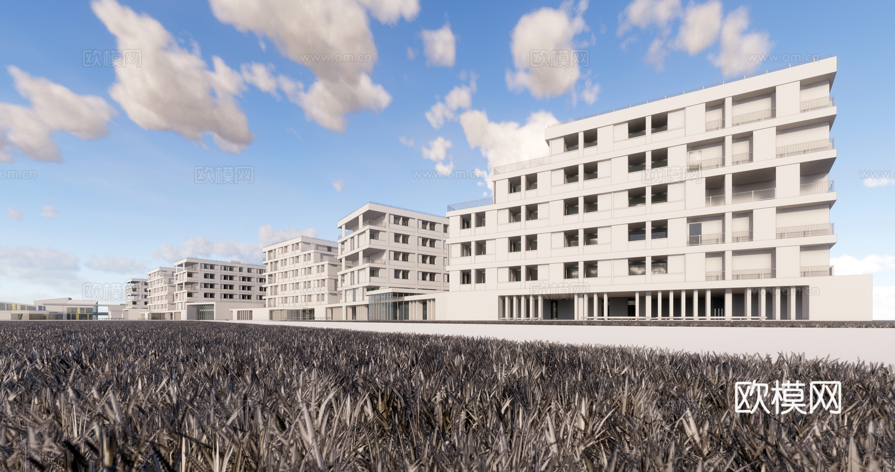 遵义医学院新校区建筑 规划 山地su模型