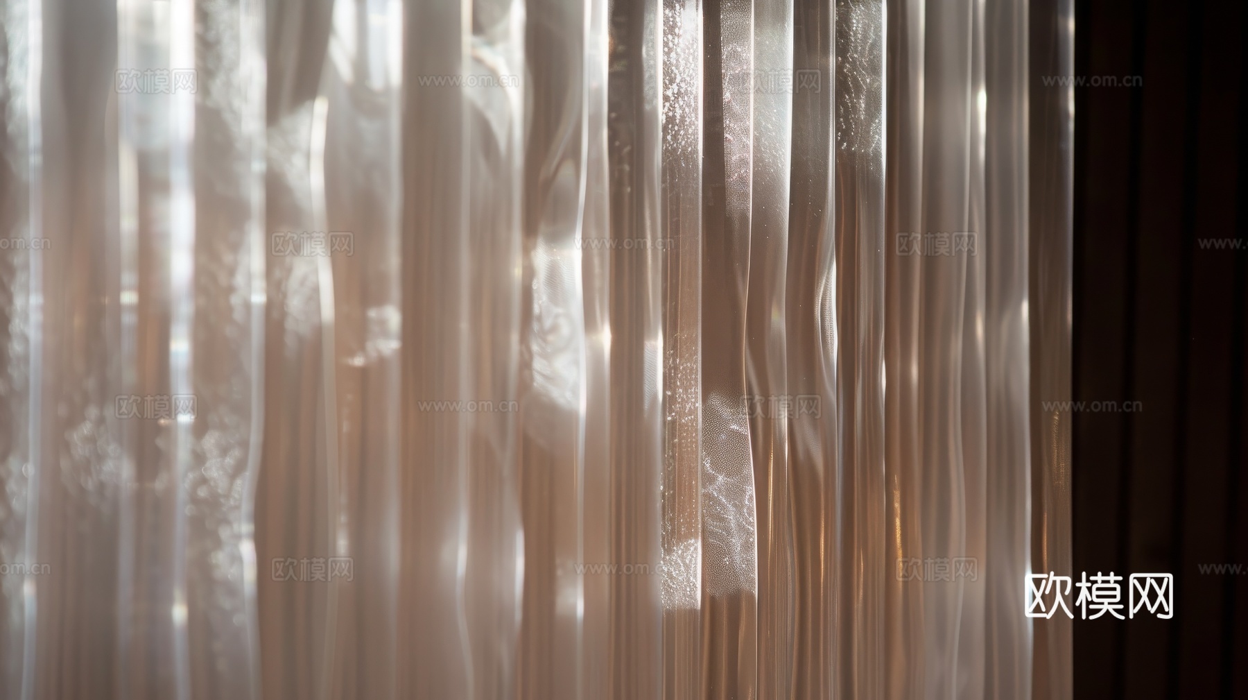 夹丝艺术玻璃幕墙隔断下载（渲染图4）