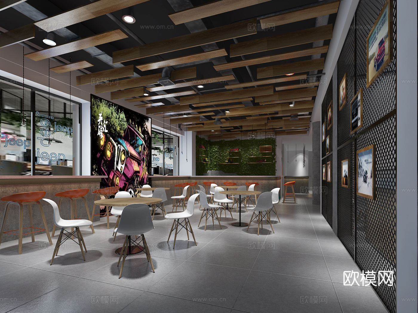 4s店休闲区3d模型